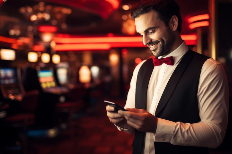 Antarmuka permainan Nolimit City di aplikasi mobile 365raja dengan layar putar slot yang responsif